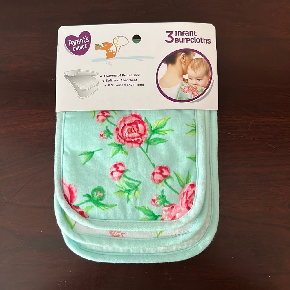 Infant burp cloths